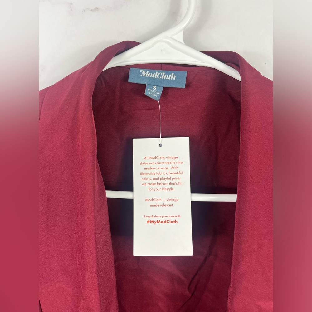 NEW WITH TAGS MODCLOTH Marketing Maven Draped Blazer - Picture 2 of 5